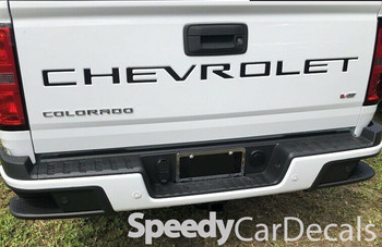 Chevy Colorado Tailgate Letter Decals Rear Stickers COLORADO TAIL GATE Stripes Vinyl Graphics Premium Auto Striping Vinyl