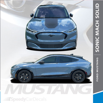 2021 2022 2023 2024 2025 2026 Ford Mustang MACH-E Electric Racing Stripes Decals SONIC SOLID Premium Auto Striping
