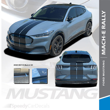 2021 2022 2023 2024 2025 2026 Ford Mustang MACH-E Electric Racing Stripes Decals RALLY Premium Auto Striping
