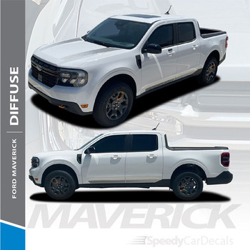 2022 2023 2024 2025 2026 Ford Maverick Hood and Side Door Body Stripes MAV DIFFUSE Decals Vinyl Graphics 3M Premium Auto Striping