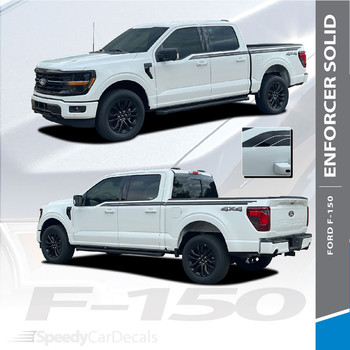 2021 2022 2023 2024 2025 2026 Ford F150 FP700 Performance Side Door Stripes Decals ENFORCER Auto Striping (SCD-9824)