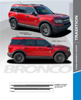 2021-2026 Ford Bronco Sport Side Stripes TRADITIONS SIDE All Models (SCD-9139)