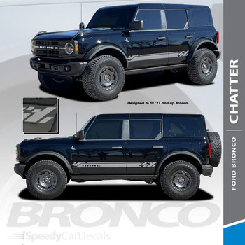 2021-2026 Ford Bronco Side Door Stripes CHATTER 3M Premium Auto Striping