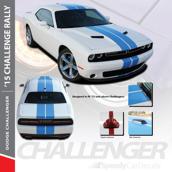 RALLY 15 : 2015-2018 2019 2020 2021 2022 Dodge Challenger Factory OEM Style Vinyl Graphic Racing Rally Decal Stripe Kit