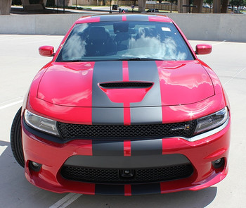 Front view of 2018 Dodge Charger SRT Stripes N CHARGE RALLY 15 2015-2023