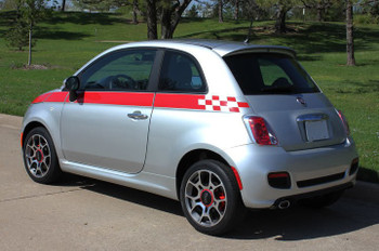 Fiat 500 Custom Side Stripe Graphics 3M SE5 CHECK 2012-2019 Fiat 500 Custom Side Stripe Graphics 3M SE5 CHECK 2012-2019