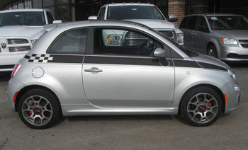 Fiat 500 Custom Side Stripe Graphics 3M SE5 CHECK 2012-2019 Fiat 500 Custom Side Stripe Graphics 3M SE5 CHECK 2012-2019