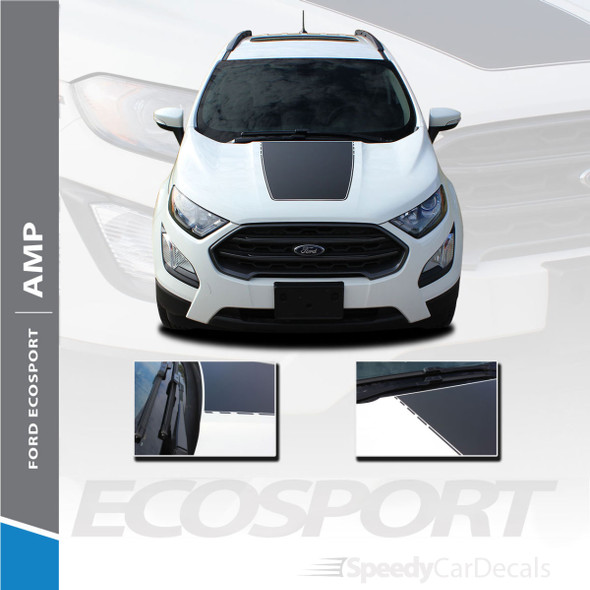 Ford EcoSport Center Hood Vinyl Graphics AMP HOOD 3M 2013-2022 Premium Auto Striping