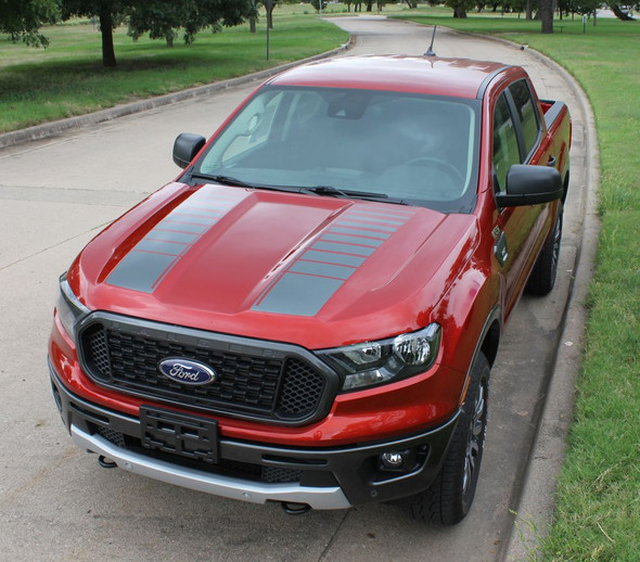 2019 2020 2021 2022 2023 2024 Ford Ranger Hood Stripes NOMAD HOOD 3M Premium Wet Install