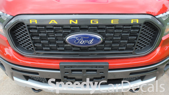 2019 Ford Ranger Grill Letter Decals RANGER GRILL LETTERS 2019-2024