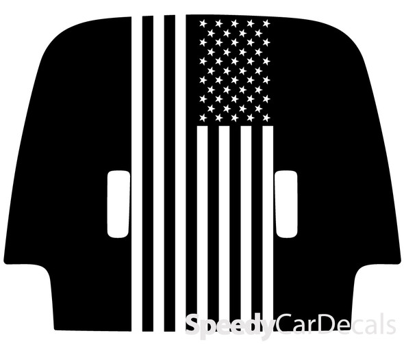 2020 Jeep Gladiator Hood Decals SPORT HOOD with Flag Premium Auto Stripe Kits