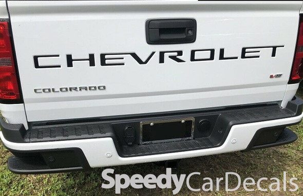 Chevy Colorado Tailgate Letter Decals Rear Stickers COLORADO TAIL GATE Stripes Vinyl Graphics 2021 2022 Premium Auto Striping Vinyl