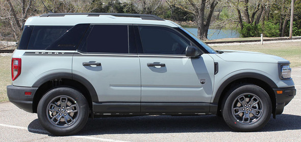 Side view of 2021 Ford Bronco Side Stripes LINEAR SIDE 2021 and up All Models