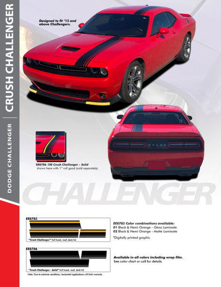 Flyer Top Stripes Dodge Challenger 2015-2024 CRUSH CHALLENGER