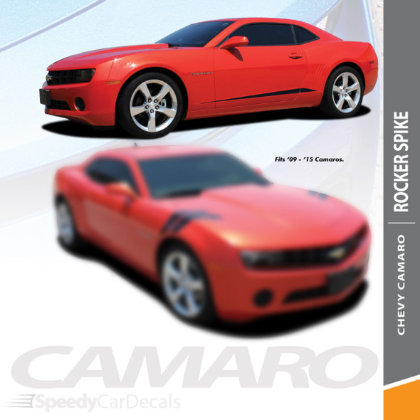 ROCKER SPIKES | Chevrolet Camaro Decals Stripes 2010-2015 Wet and Dry Install Vinyl