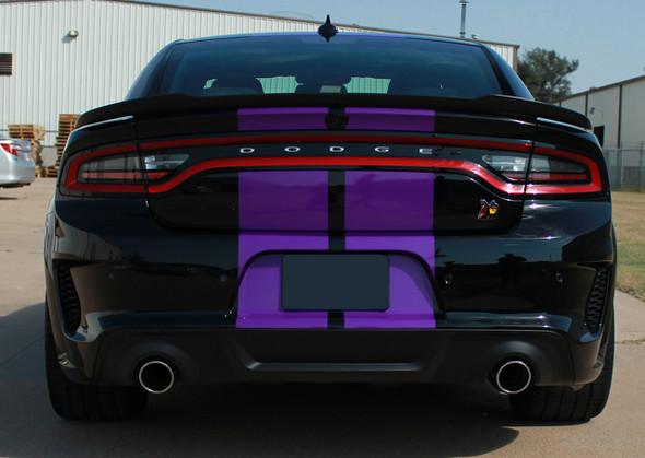 Rear view of a Wide Body Charger SRT 392 Stripes N CHARGE RALLY 15 2015-2023