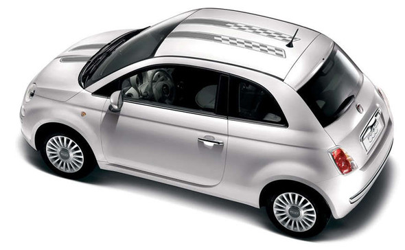 Fiat 500 Hood and Roof Stripes 3M CHECKERED RALLY 2012-2018 2019