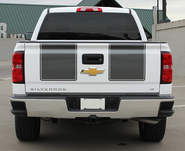 Rear View of 2015 Chevy Silverado Rally Stripes 1500 RALLY 2013 2014 2015