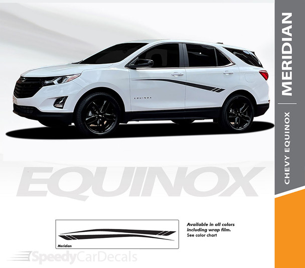 Details for Chevy Equinox Door Stripes Decals MERIDIAN Vinyl Graphic Kits 2018-2022 2023 Premium Auto Vinyl Decals