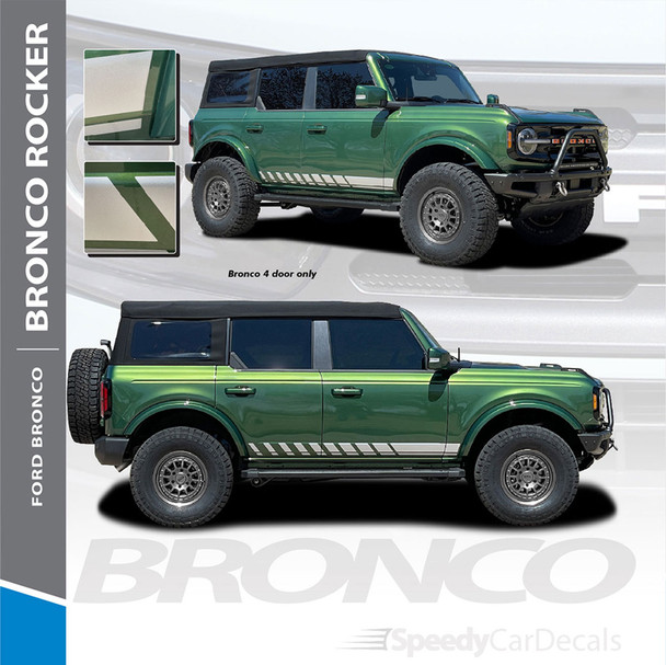 2021 2022 Ford Bronco Side Door Stripes ROCKERS 3M Premium Auto Striping (SCD-8292)