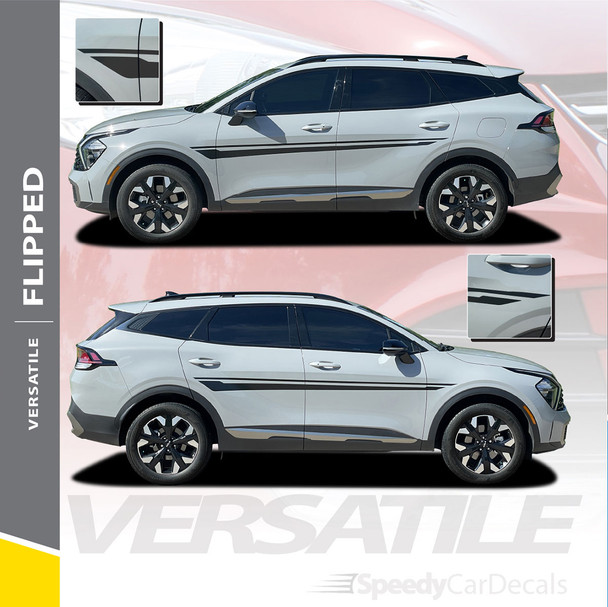 2023-2026 Kia Sportage Decals FLIPPED Body Accent Stripes Vinyl Graphic Kit (SCD-10211)
