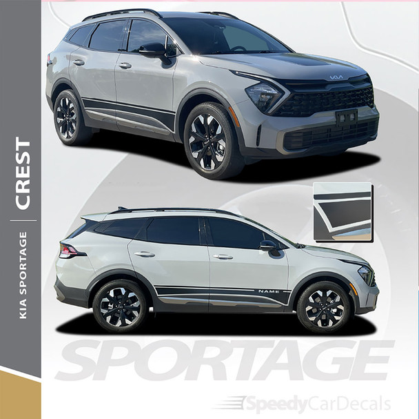 2023-2026 Kia Sportage Decals CREST Body Accent Stripes Vinyl Graphic Kit (SCD-10213)