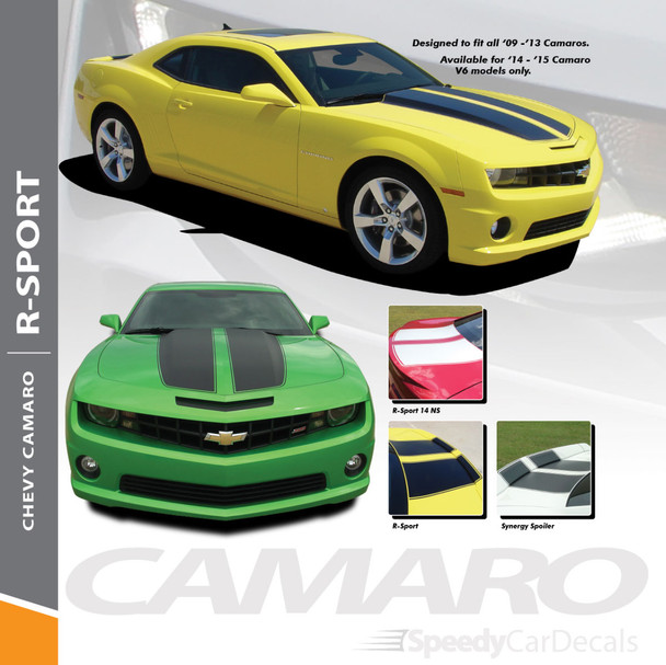 R-SPORT | 2010 Camaro Rally Stripes Vinyl Graphics 2010-2015 Wet and Dry Install Vinyl
