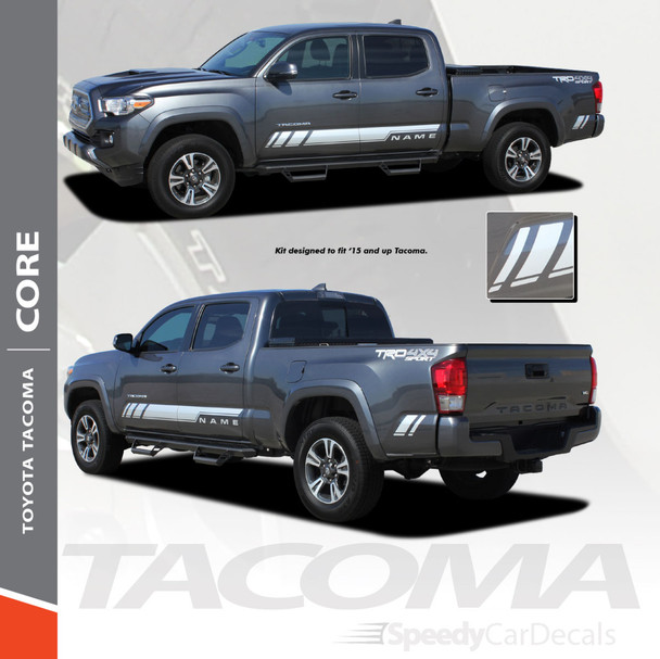 CORE | Toyota Tacoma Side Graphic Stripe Decal 3M 2015-2022 2023 Wet & Dry Install