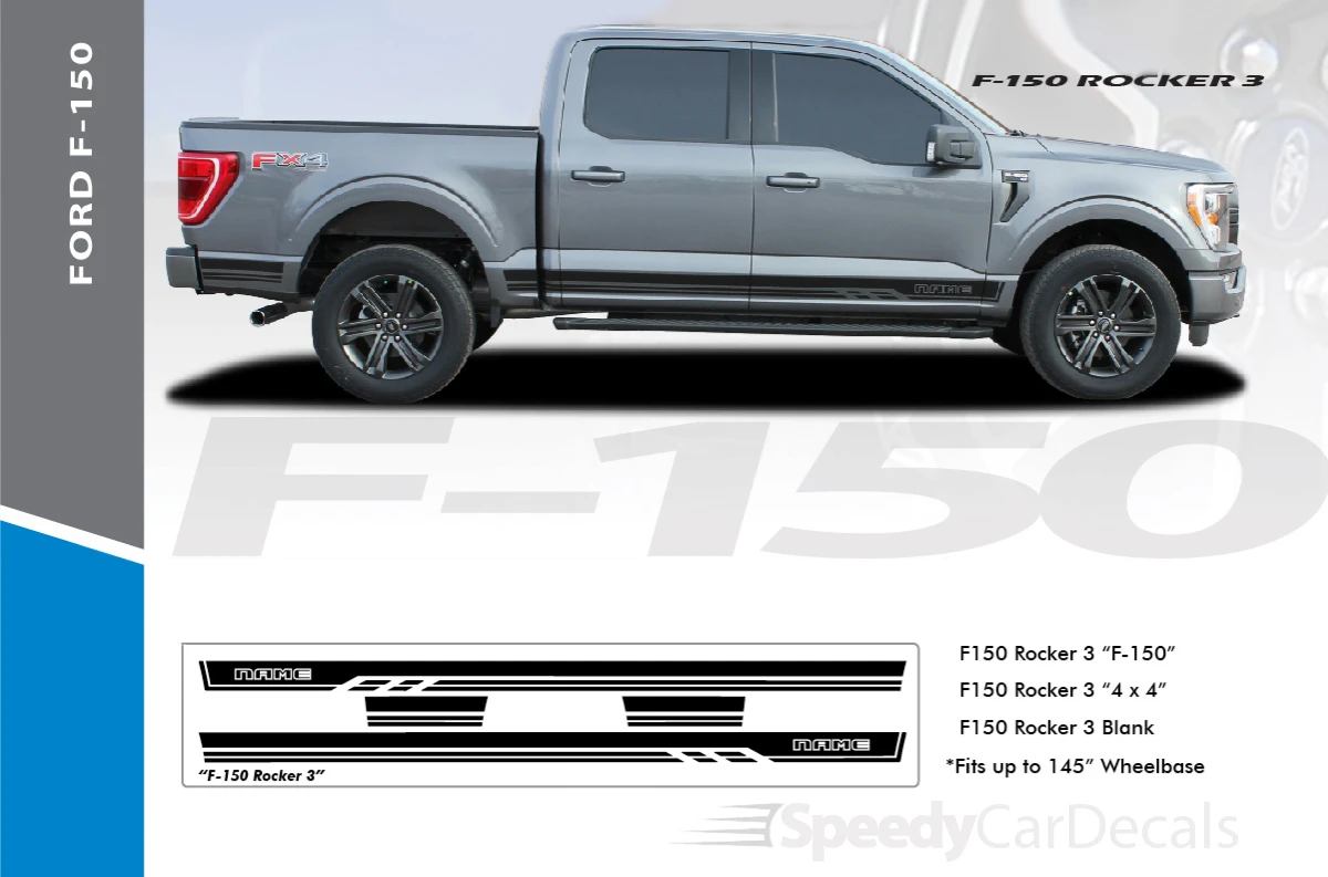 Truck Rocker Graphics F-150 SWAY 2021 2022 2023 Ford F-150 Side Door Body Stripes, 45% OFF