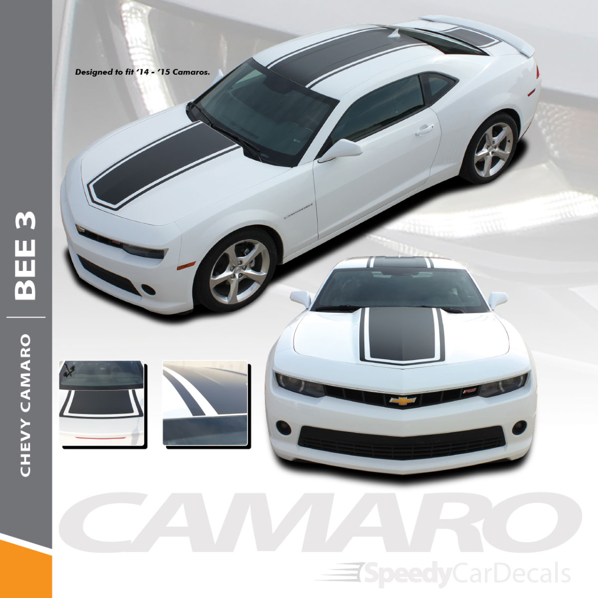 BEE 3 | Chevy Camaro Decal Stripes Center Graphic 2014-2015 Premium Auto Vinyl  Decals - SpeedyCarDecals - Fast Car Decals, Auto Decals, Auto Stripes,  Vehicle Specific Graphics