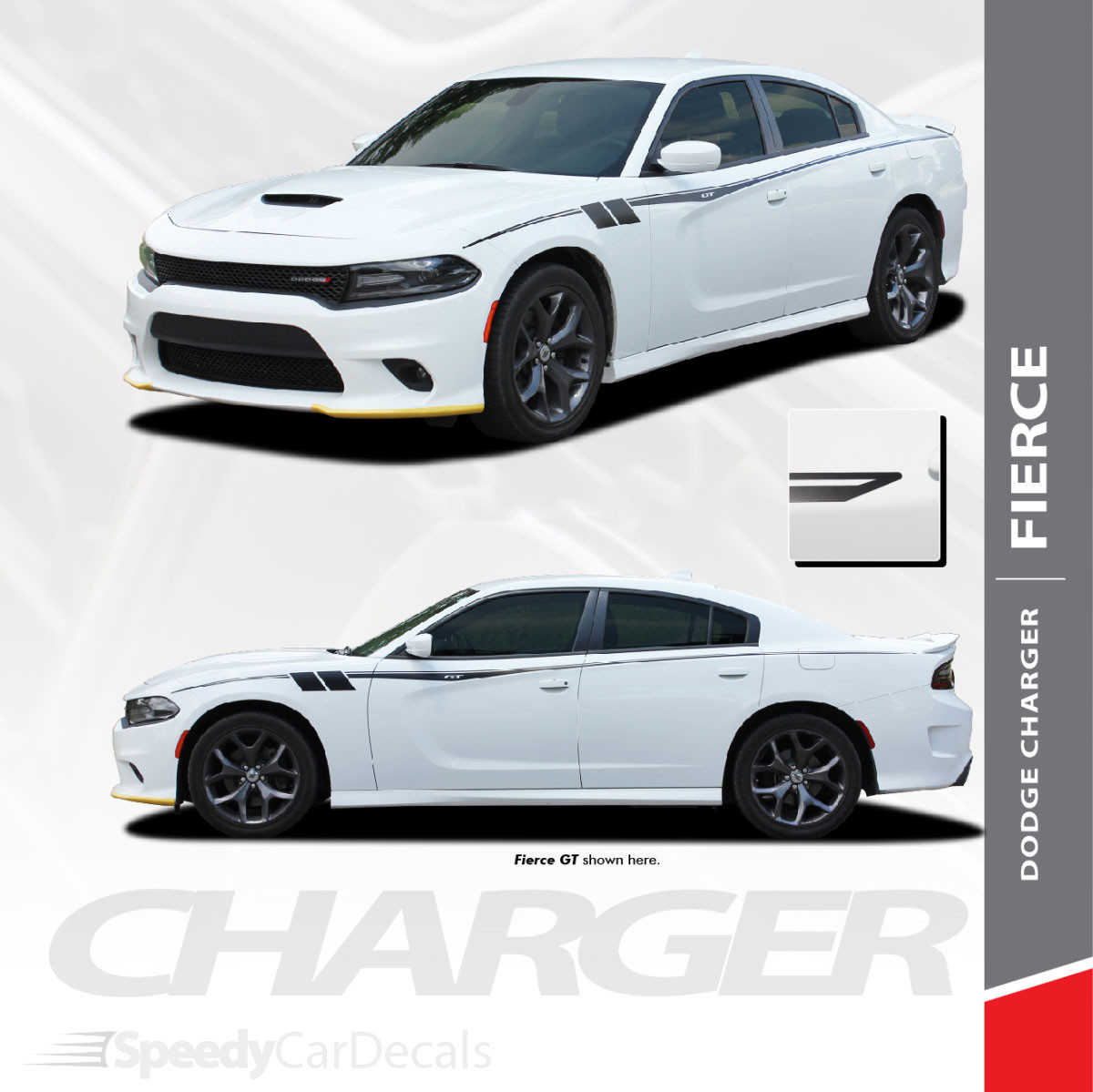 2015-2024 Dodge Charger Side Body Graphics FIERCE 2015-2024 Dodge Charger Side Body Graphics FIERCE
