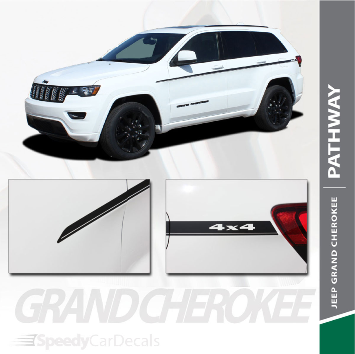 2011-2020 2021 Jeep Grand Cherokee PATHWAY Hood & Side Stripes