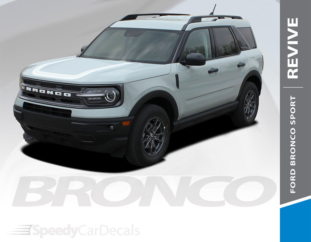 NEW 2021 Ford Bronco Hood Stripe Decals REVIVE HOOD All Models NEW 2021 Ford Bronco Hood Stripe Decals REVIVE HOOD All Models