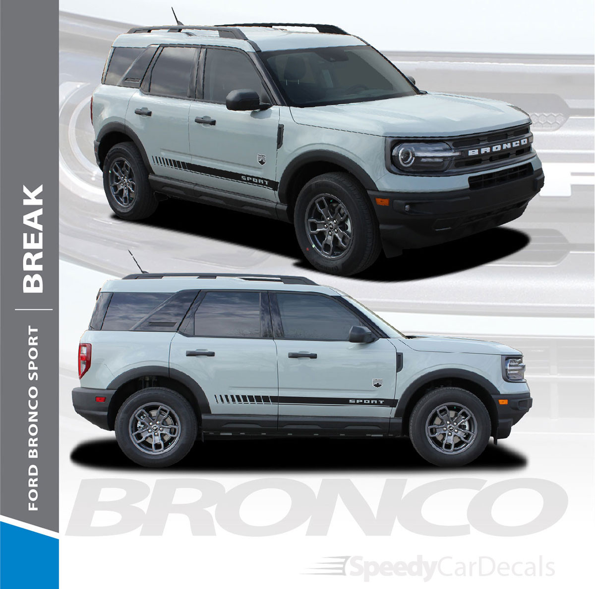 NEW! Ford Bronco Side Door Stripes BREAK ROCKER 2021+ All Models