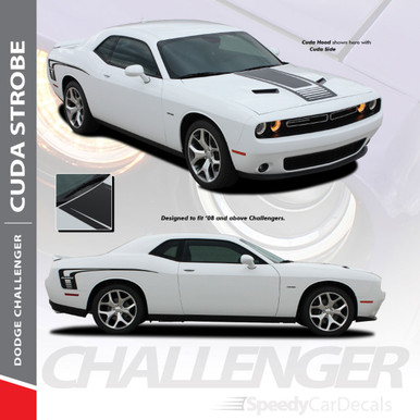 Dodge Challenger Narrow CUDA Side Strobe Stripes Decals 2011 2012 2013 2014