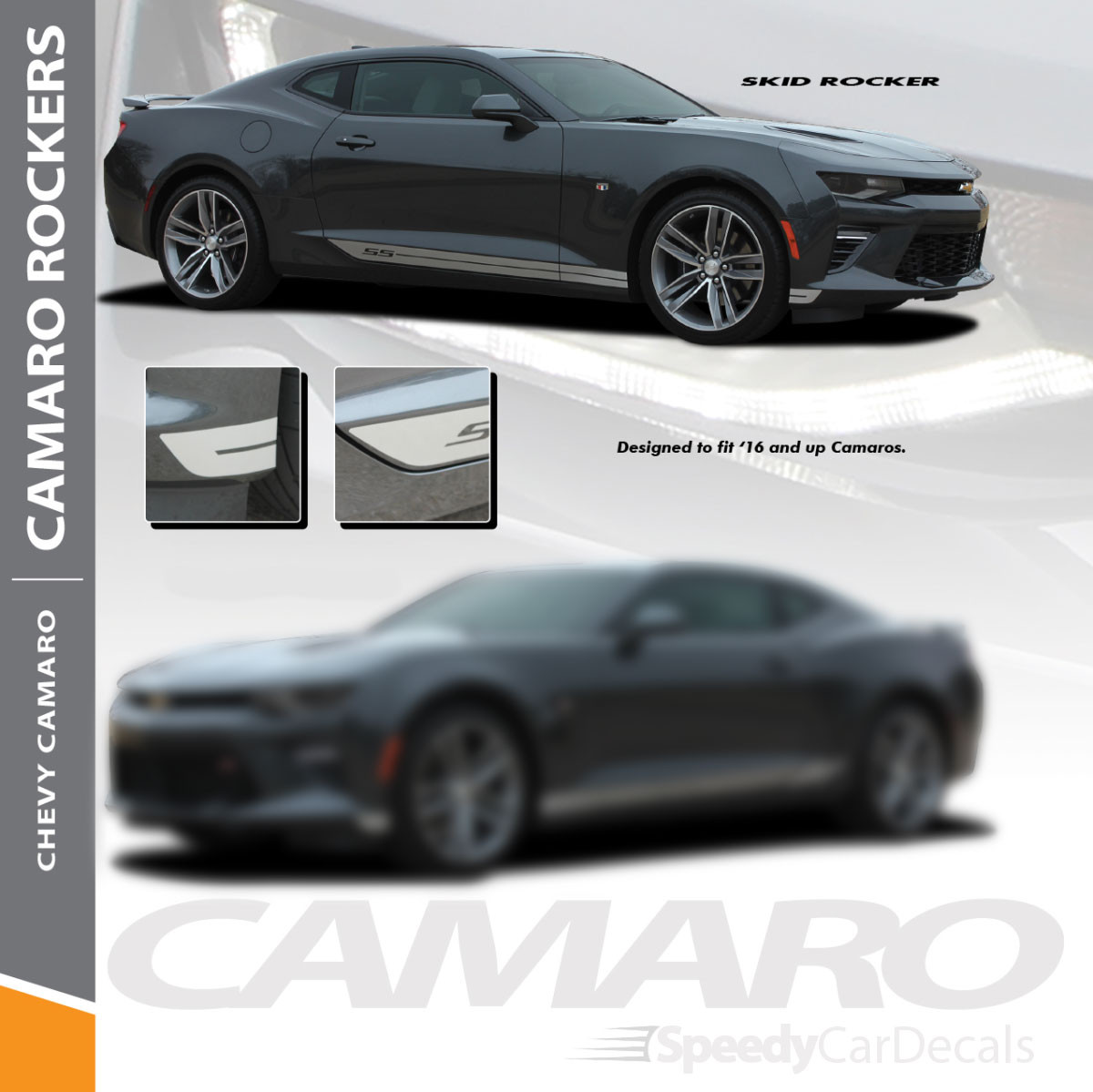 2016-2019 Chevy Camaro Lower Rocker Door Stripes