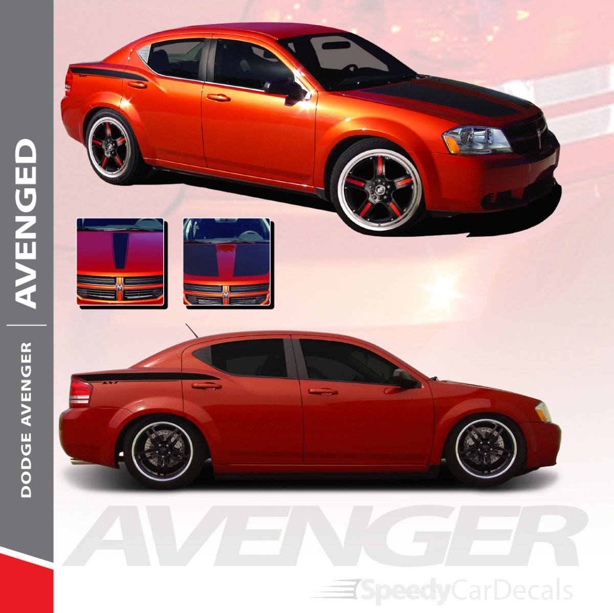 Dodge Avenger AVENGED Stripe Kits