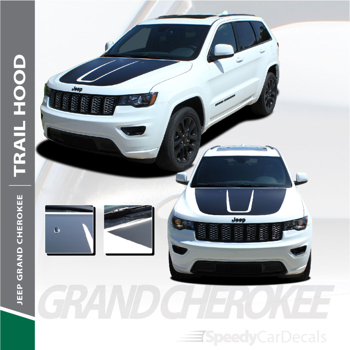 2011-2020 2021 Jeep Grand Cherokee TRAIL Hood Stripes 2011-2020 2021 Jeep Grand Cherokee TRAIL Hood Stripes