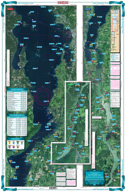 Lake Champlain Fishing Chart #11F