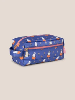 JuJuBe x Miffy Flower Fields Be Dapper Toiletry Cosmetic Pouch - Blue & Orange