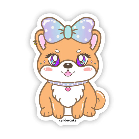 Cyndercake Sweetie Shiba Sticker (Standard Design)