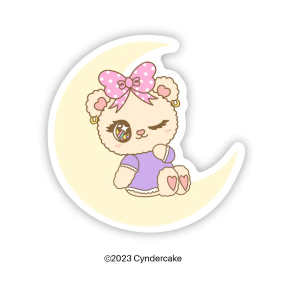 Cyndercake Dreamy Moon Vivi-Bear Vinyl Sticker