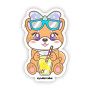 Cyndercake Sweetie Shiba Lemonade Die Cut Vinyl Sticker