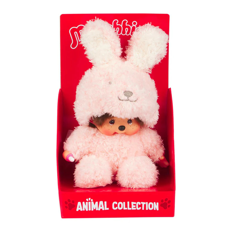 Monchhichi: Sitting Fluffy Bunny Plush - Amiko Kawaii Goods