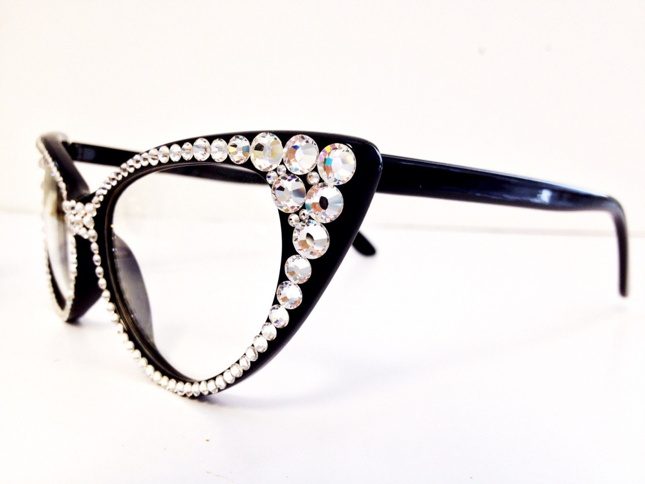 Cat Eye Glasses Frames, Rita Black & Gold