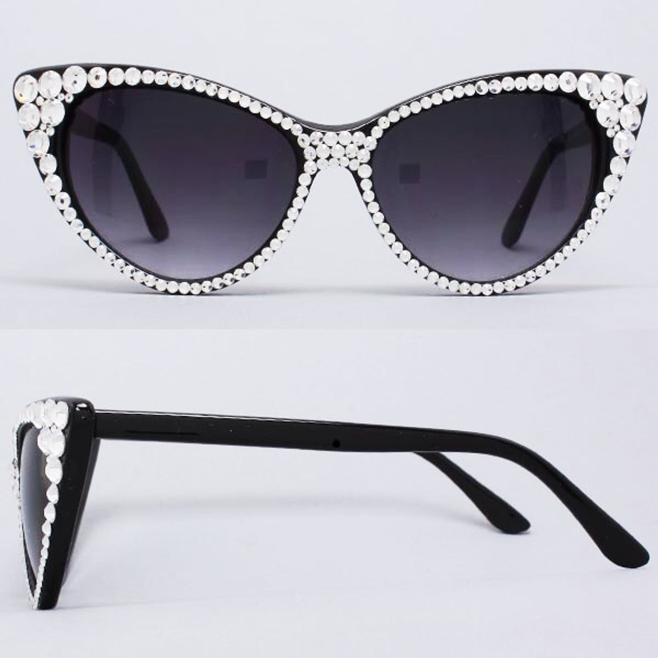 Crystal Cat Eye Sunglasses