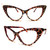 Crystal Cateye Reading Glasses Leopard