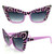 Pink Leopard Square Cateye Sunglasses