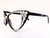 Optical CRYSTAL Cat Eye Glasses - Clear on Black Frame