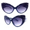 Black Magic Majestic Cateye Sunglasses: Various sizes of black crystals are placed for maximum elegance and style!